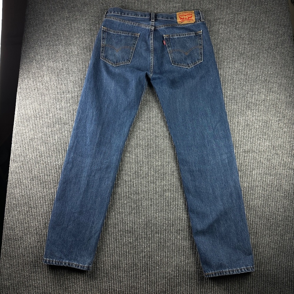 Levis 505 Regular Fit Straight Leg Jeans Mens 34x34 Medium Wash Blue Denim